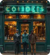 Urban Fashion Trio in Front of COHIDEIS